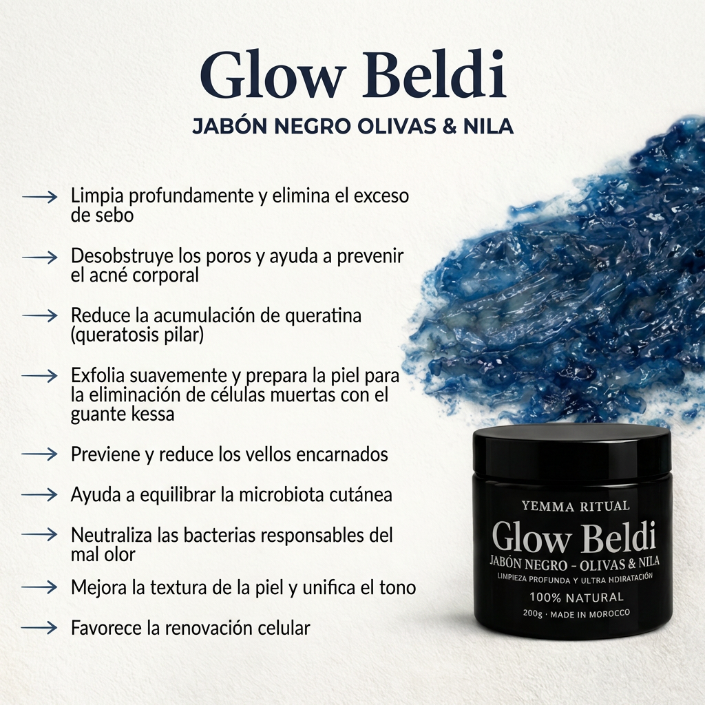 Jabón artesanal "Glow Beldi" al Nila
